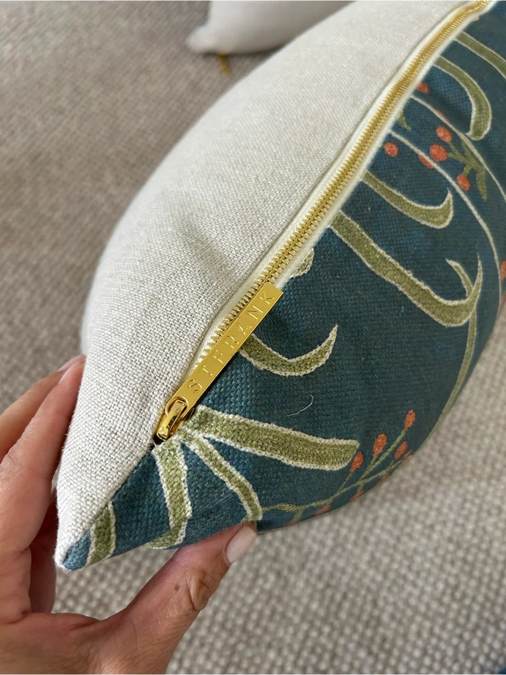 St. Frank Teal Vines Suzani Accent Pillows